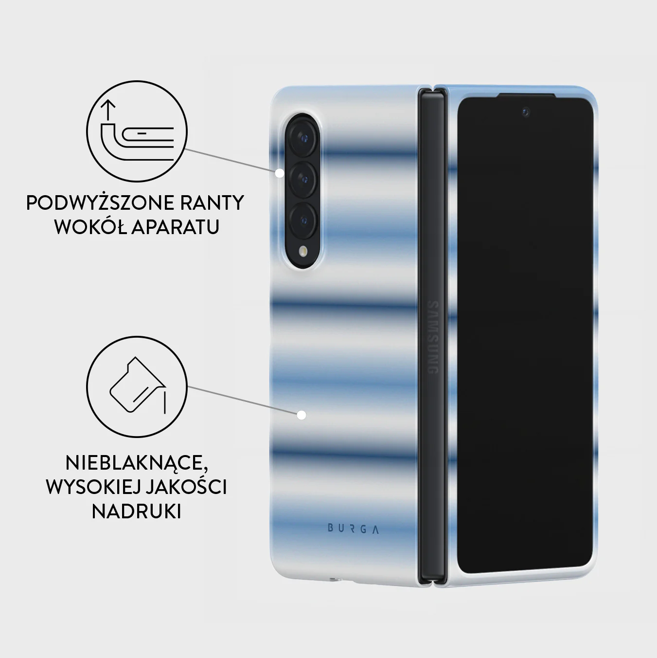 White Noise - Samsung Galaxy Z Fold 4 Etui - Image 3