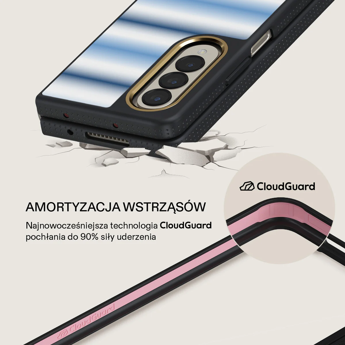 White Noise - Samsung Galaxy Z Fold 4 Etui - Image 8