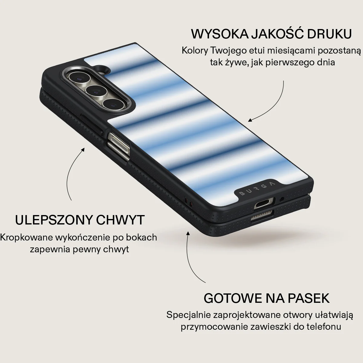 White Noise - Samsung Galaxy Z Fold 5 Etui - Image 12