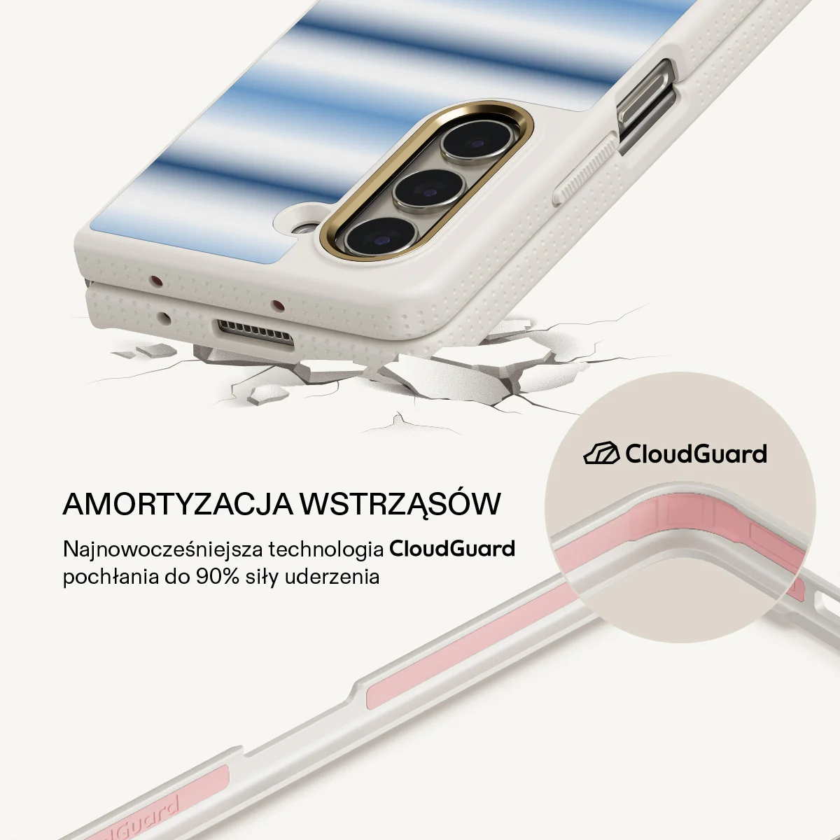 White Noise - Samsung Galaxy Z Fold 5 Etui - Image 17