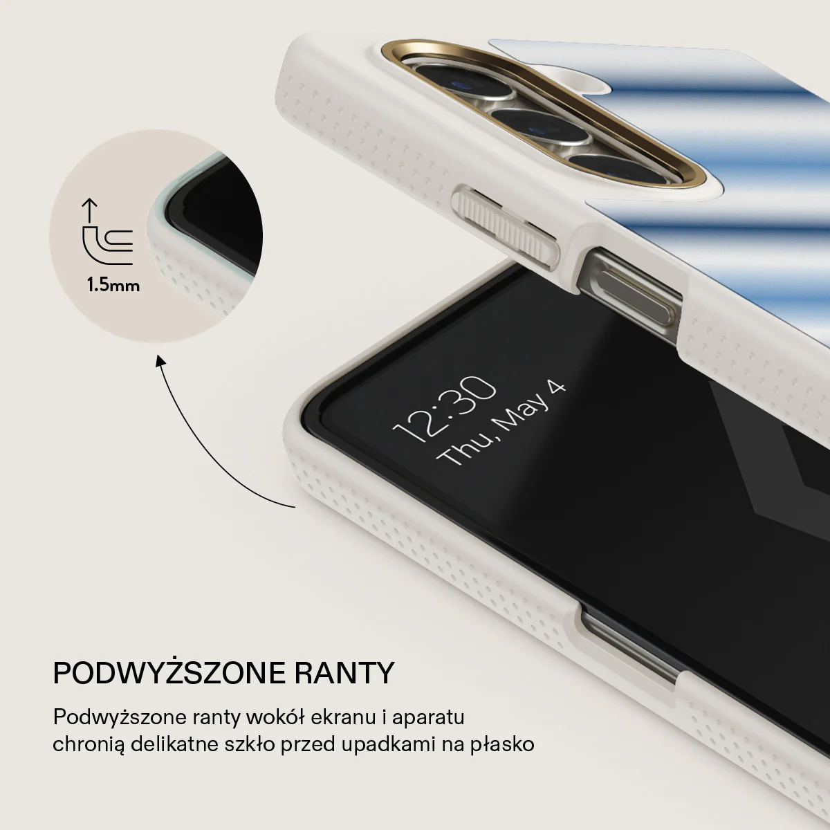 White Noise - Samsung Galaxy Z Fold 5 Etui - Image 18