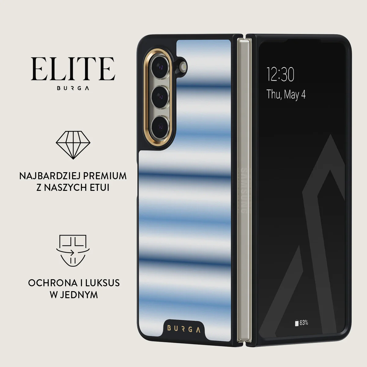 White Noise - Samsung Galaxy Z Fold 5 Etui - Image 2
