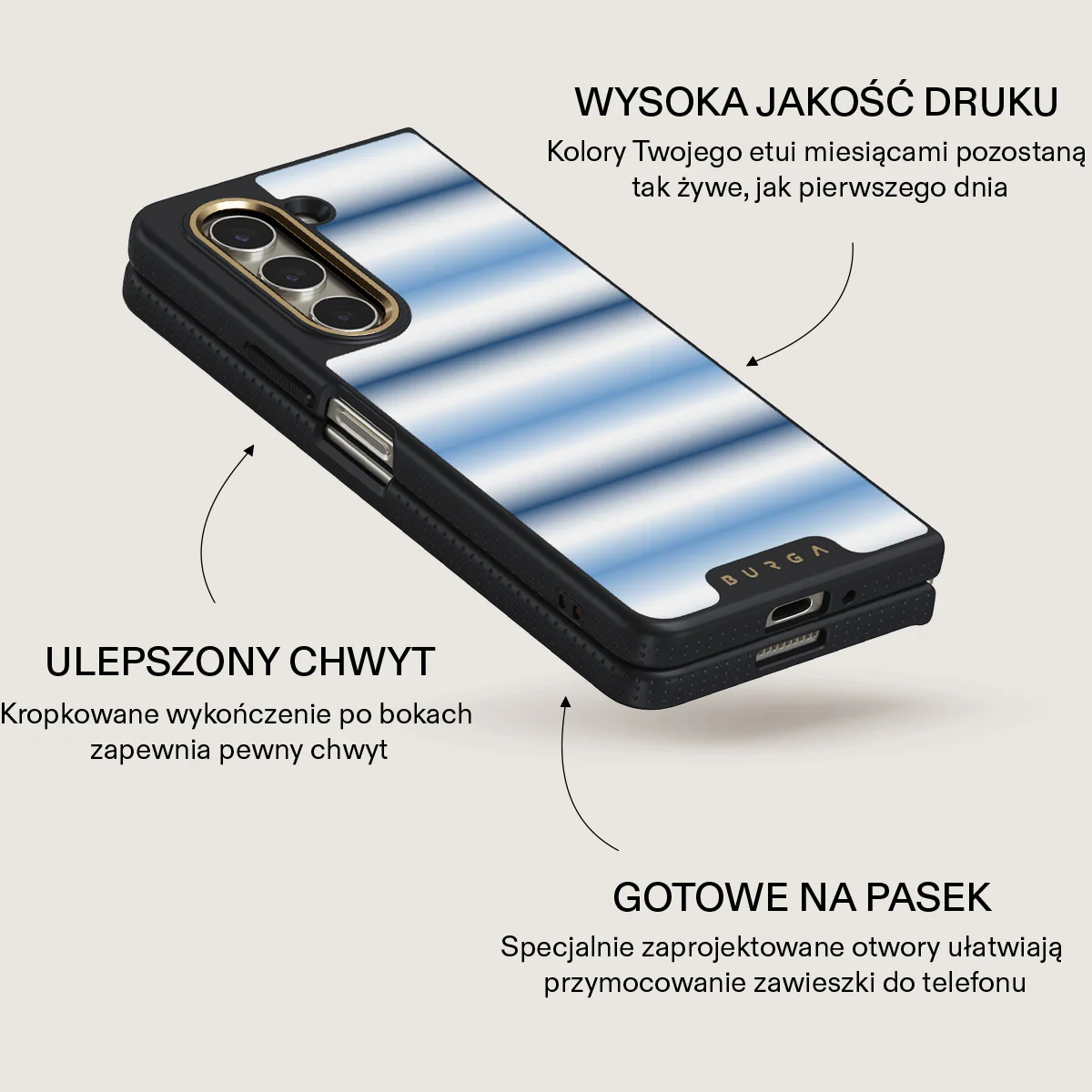 White Noise - Samsung Galaxy Z Fold 5 Etui - Image 5