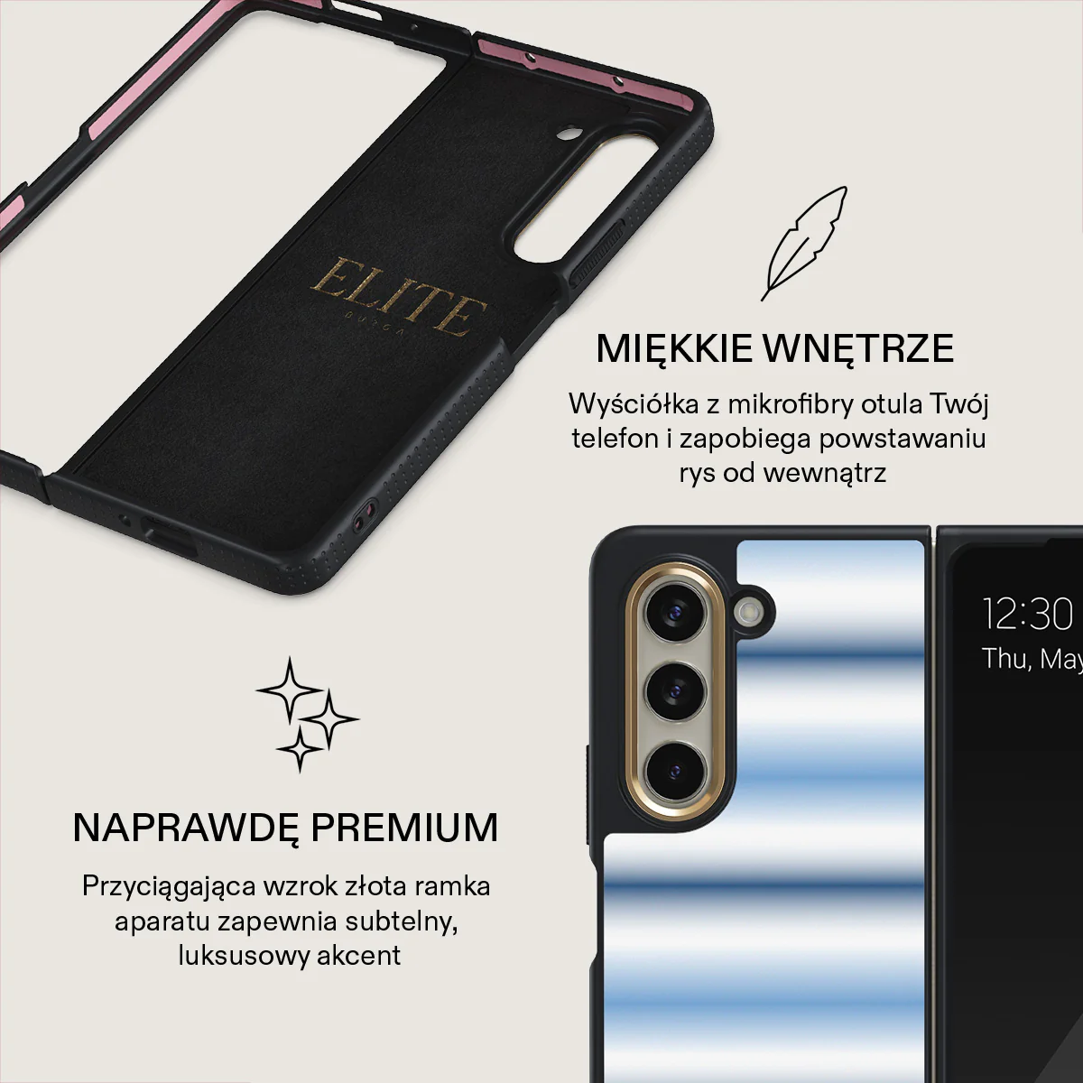 White Noise - Samsung Galaxy Z Fold 5 Etui - Image 6