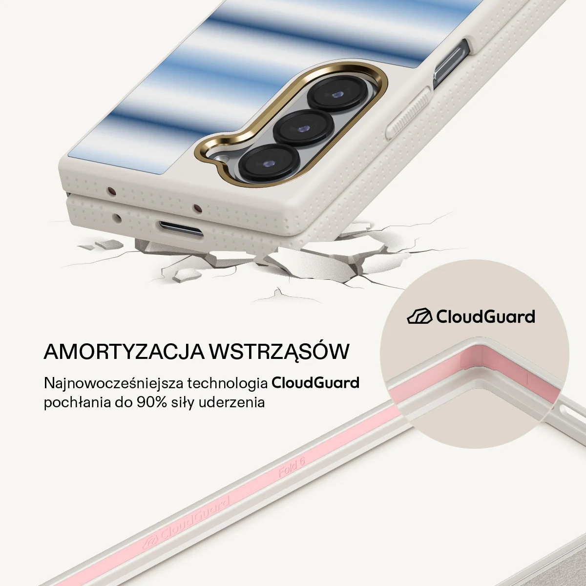 White Noise - Samsung Galaxy Z Fold 6 Etui - Image 17