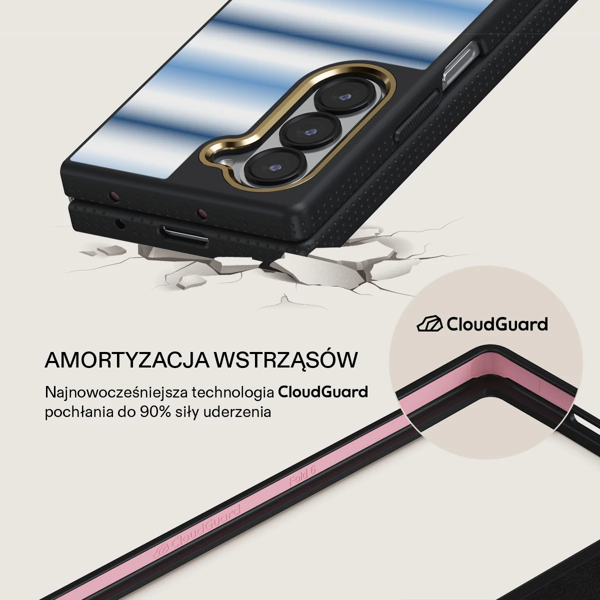 White Noise - Samsung Galaxy Z Fold 6 Etui - Image 3