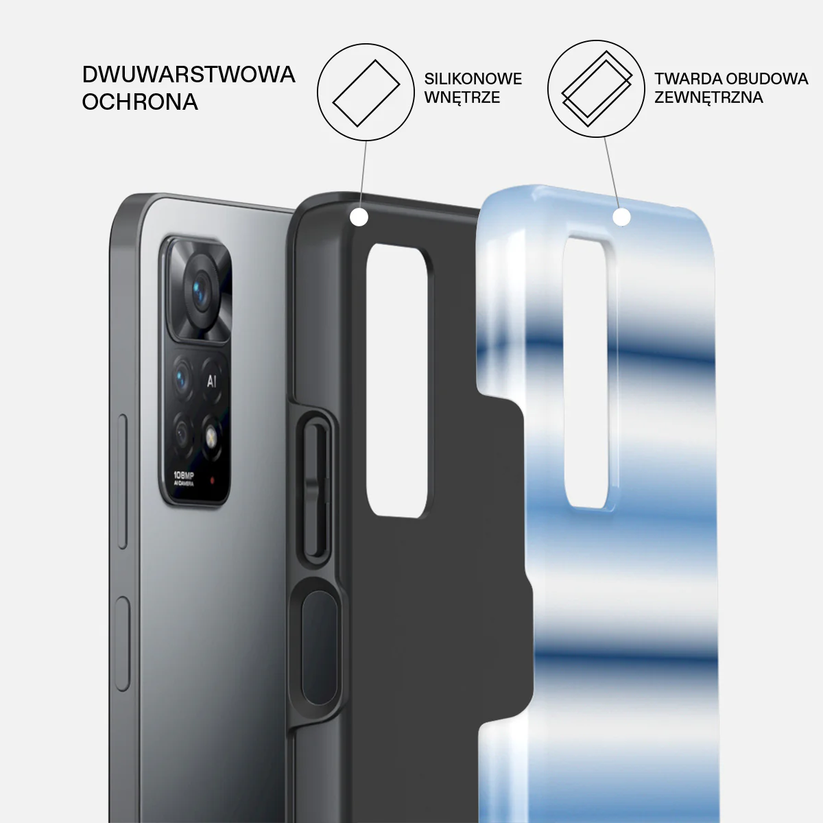 White Noise - Xiaomi Redmi Note 11 Pro Etui - Image 2