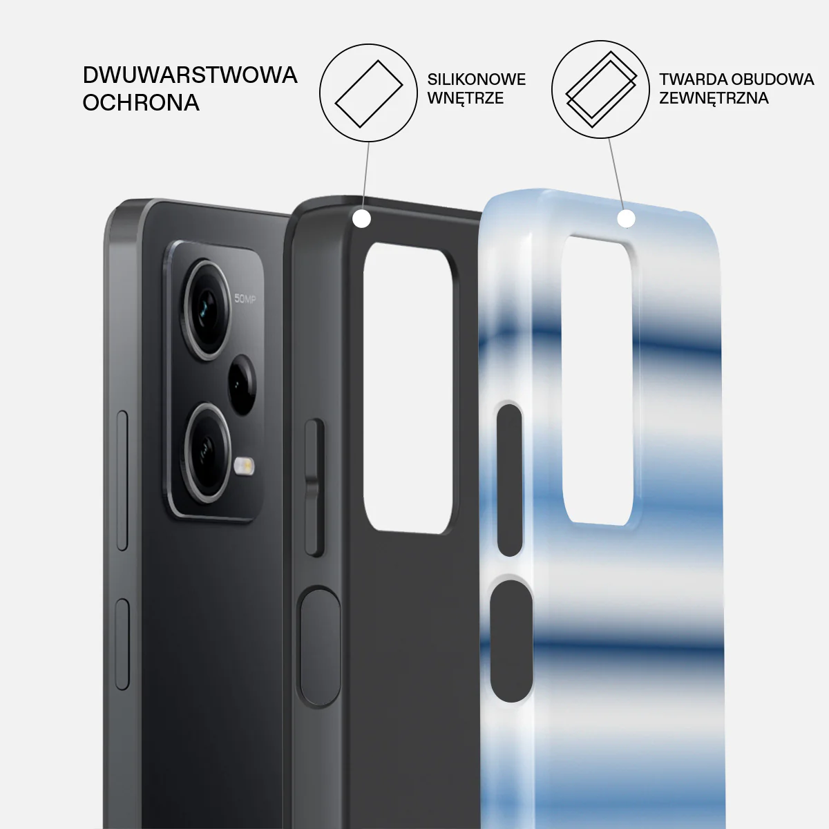 White Noise - Xiaomi Redmi Note 12 Pro+ 5G Etui - Image 2