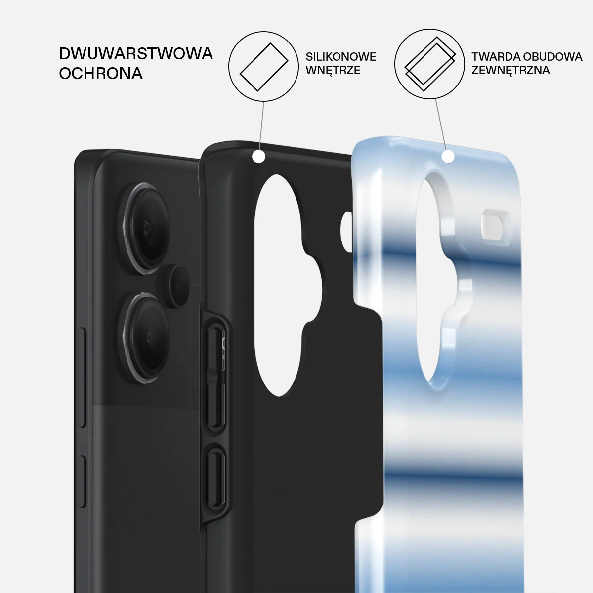White Noise - Xiaomi Redmi Note 13 Pro+ 5G Etui - Image 2