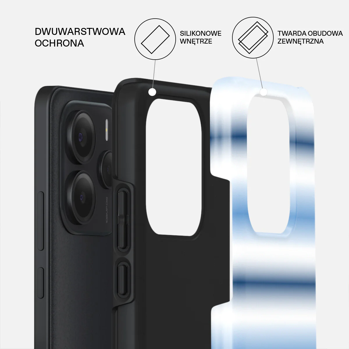 White Noise - Xiaomi Redmi Note 14 5G Etui - Image 2