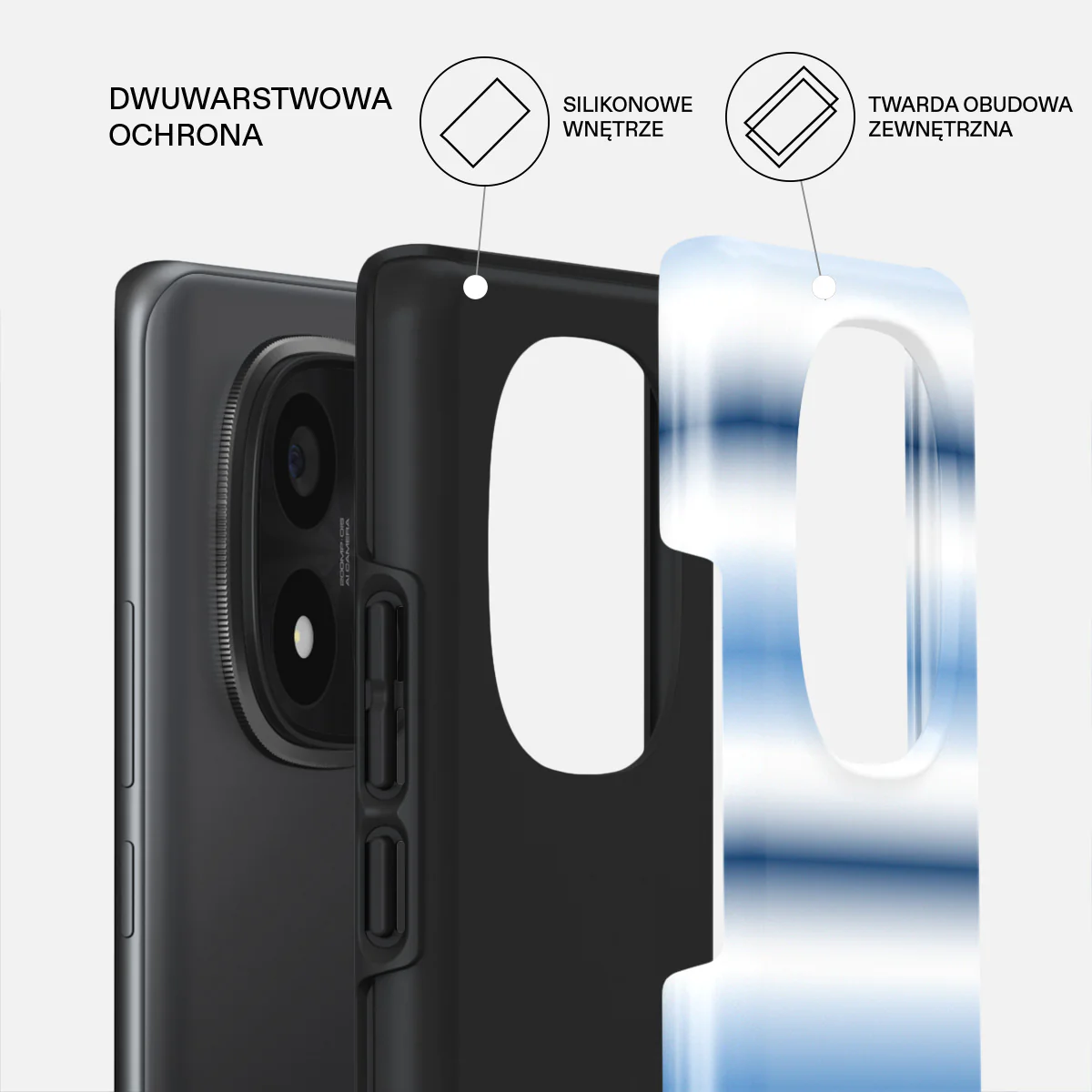 White Noise - Xiaomi Redmi Note 14 Pro+ 5G Etui - Image 2