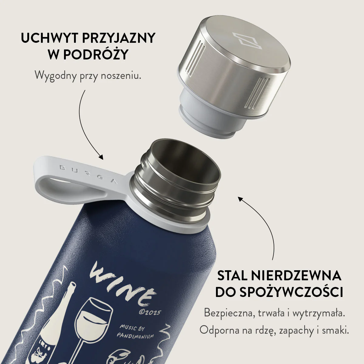Wine & Dine - Butelka na wodę - Image 4