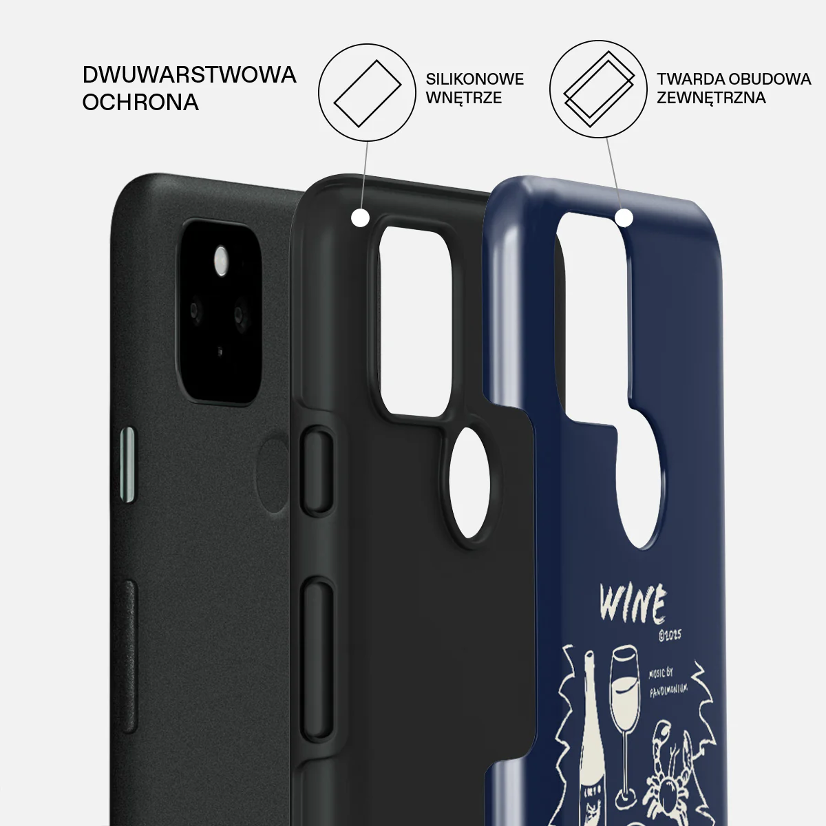 Wine & Dine - Google Pixel 5 Etui - Image 2