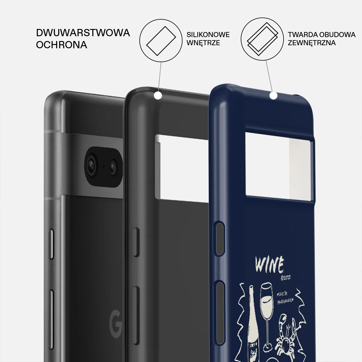 Wine & Dine - Google Pixel 7a Etui - Image 2