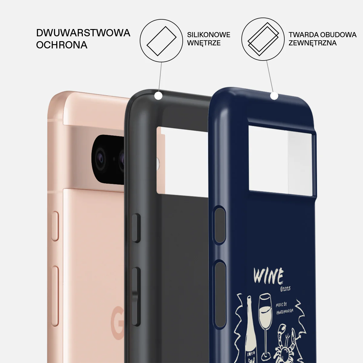 Wine & Dine - Google Pixel 8 Etui - Image 2