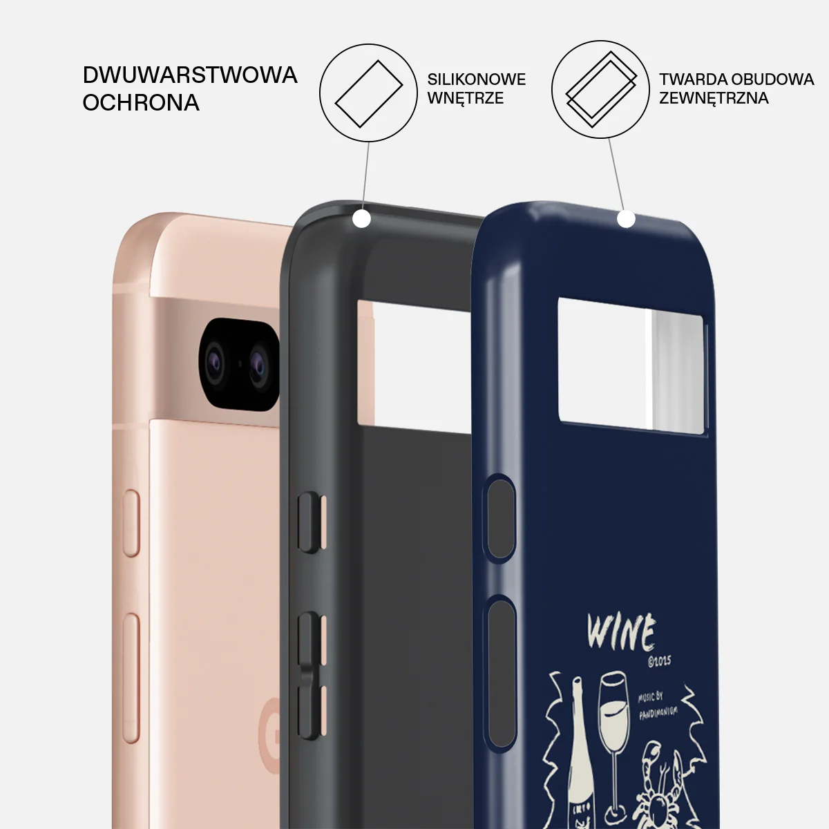 Wine & Dine - Google Pixel 8a Etui - Image 2