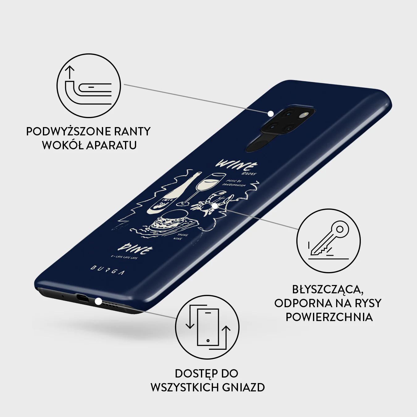 Wine & Dine - Huawei Mate 20 Etui - Image 3