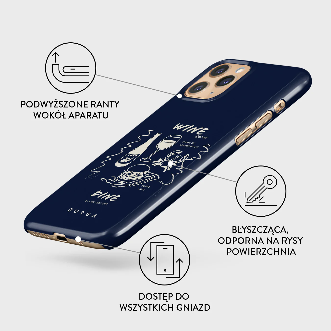 Wine & Dine - iPhone 11 Pro Etui - Image 3