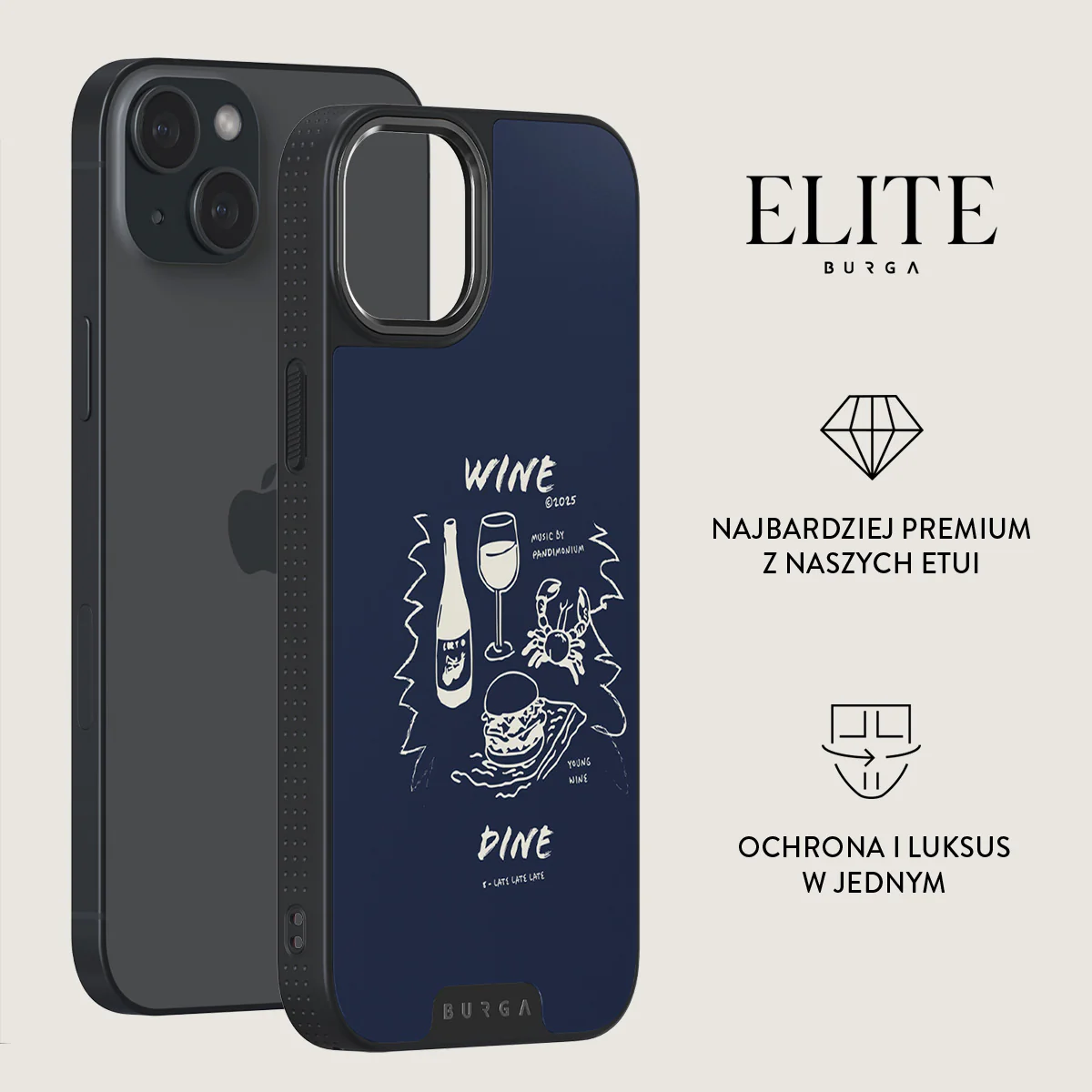 Wine & Dine - iPhone 15 Etui - Image 13
