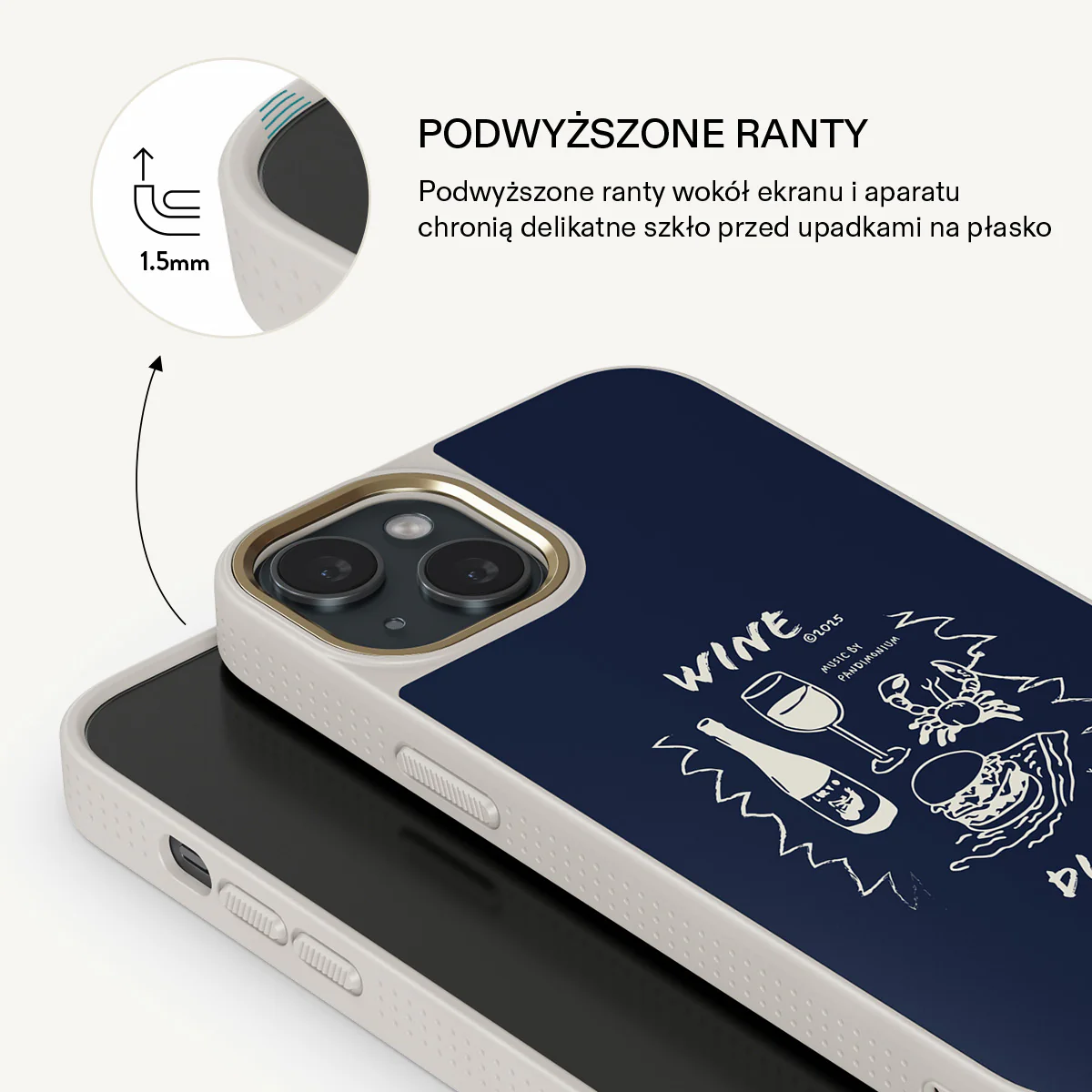 Wine & Dine - iPhone 15 Plus Etui - Image 22