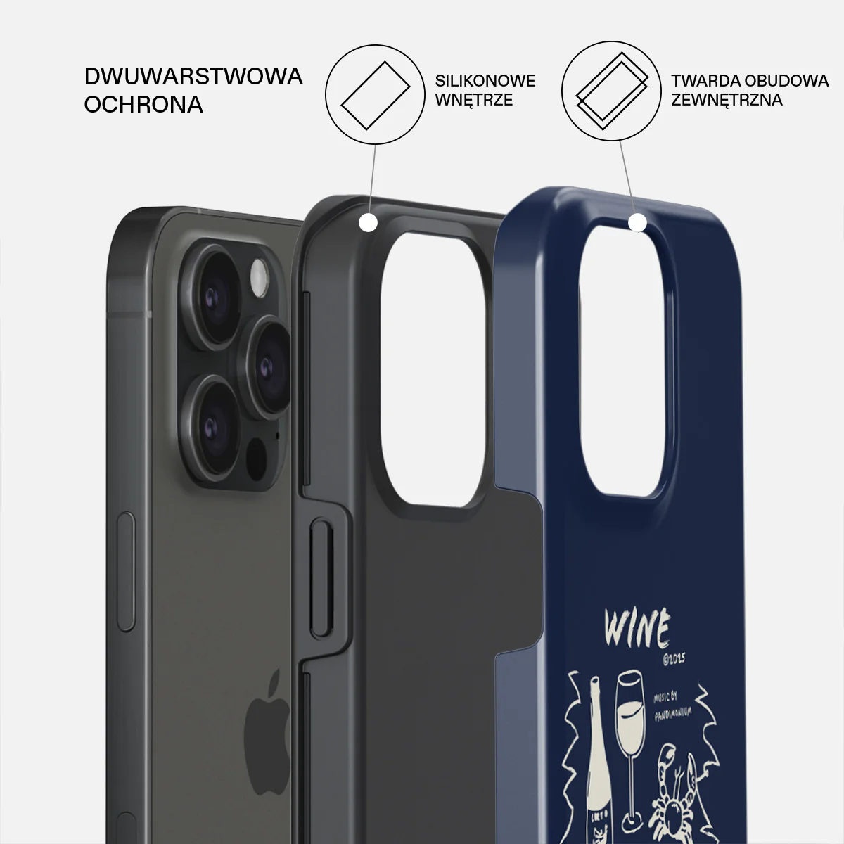 Wine & Dine - iPhone 15 Pro Max Etui - Image 2