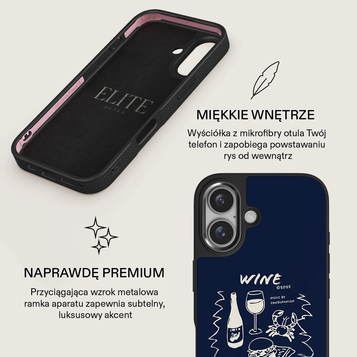 Wine & Dine - iPhone 16 Plus Etui - Image 18