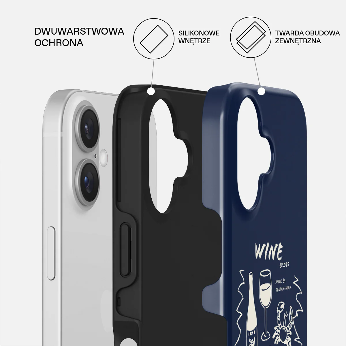 Wine & Dine - iPhone 16 Plus Etui - Image 2