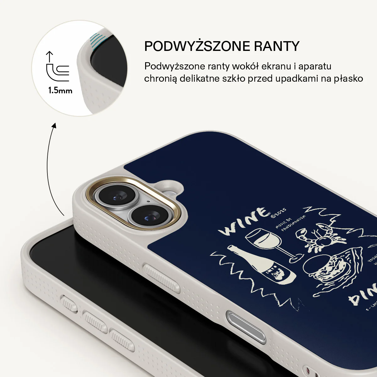 Wine & Dine - iPhone 16 Plus Etui - Image 23