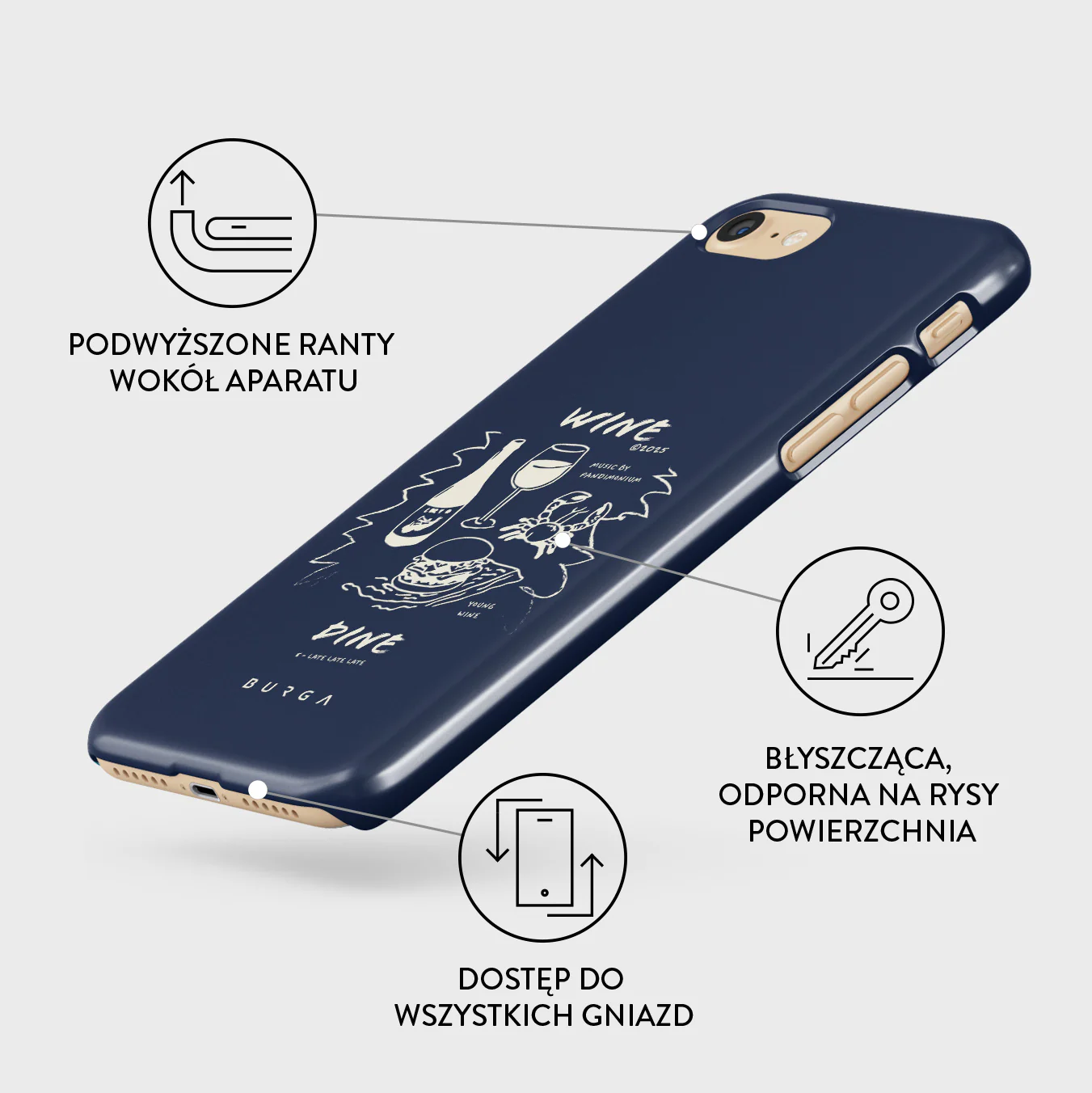 Wine & Dine - iPhone 7 / iPhone 8 Etui - Image 3