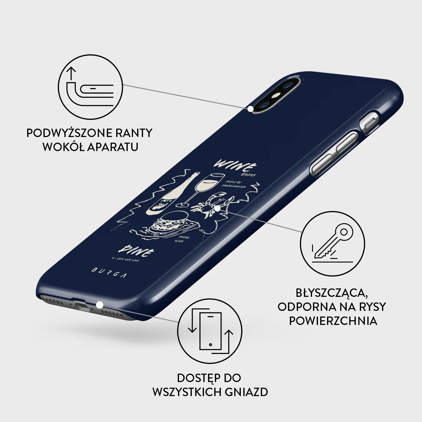 Wine & Dine - iPhone XS Max Etui - Image 3