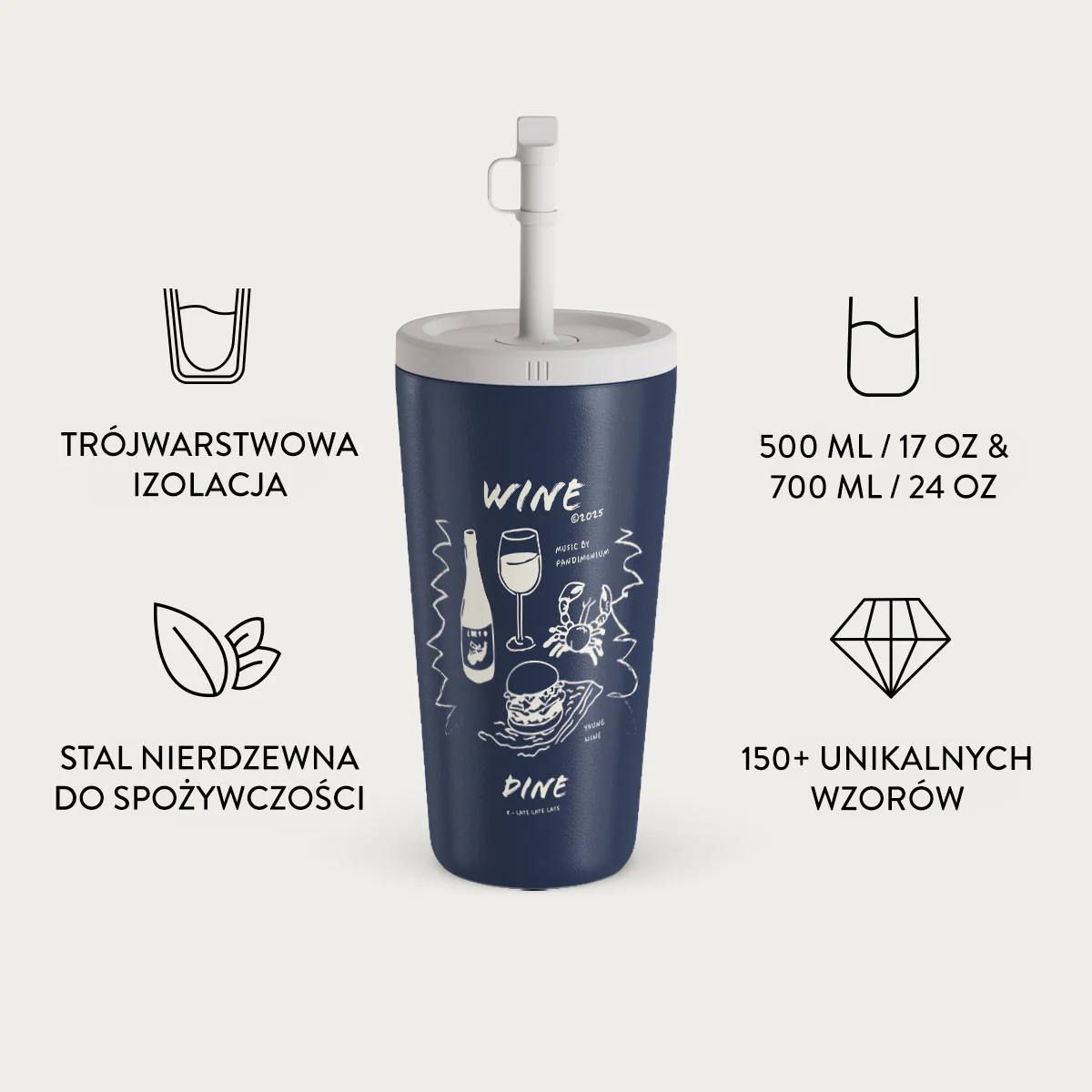 Wine & Dine - Kubek podróżny - Image 8