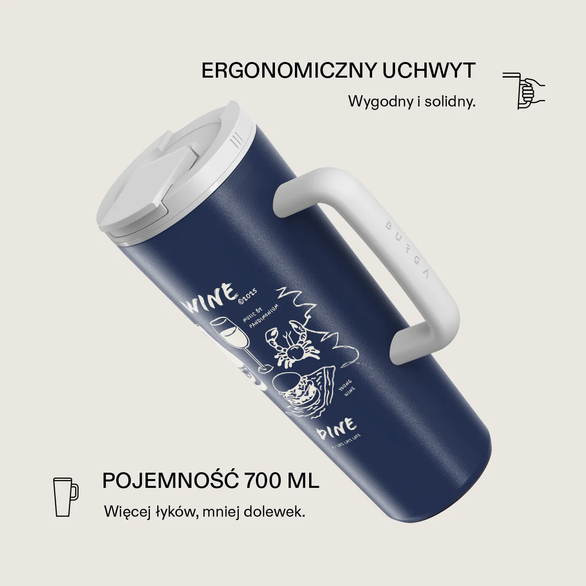 Wine & Dine - Kubek podróżny EasyGrip - Image 2