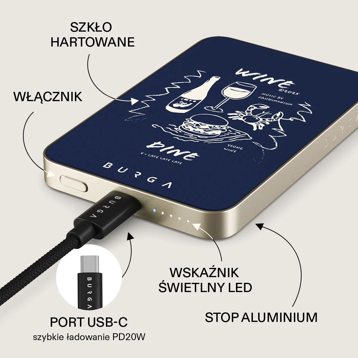 Wine & Dine - Magnetyczny power bank - Image 10