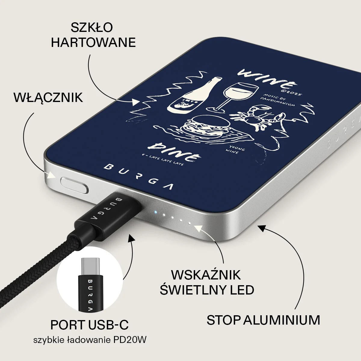 Wine & Dine - Magnetyczny power bank - Image 15