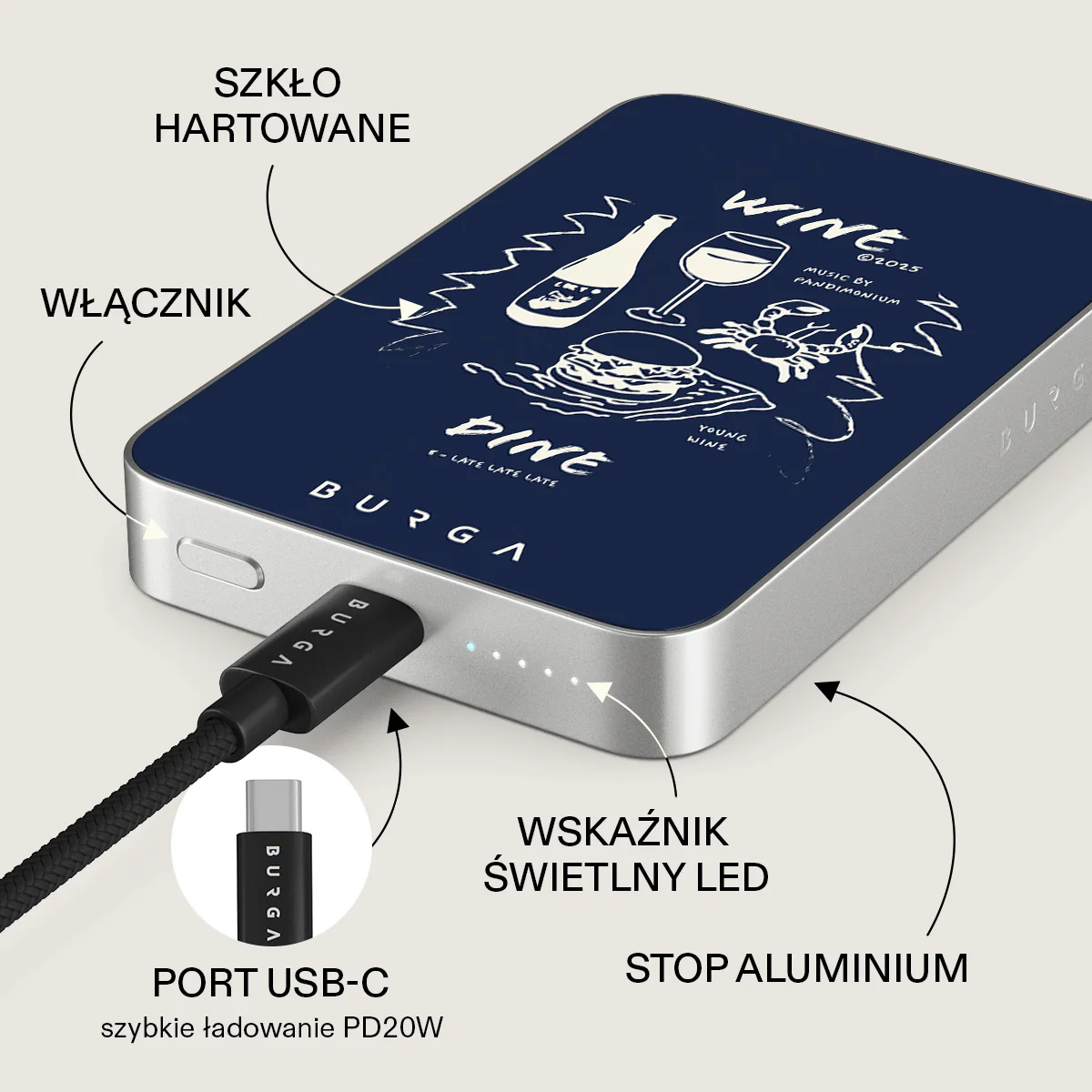 Wine & Dine - Magnetyczny power bank - Image 30