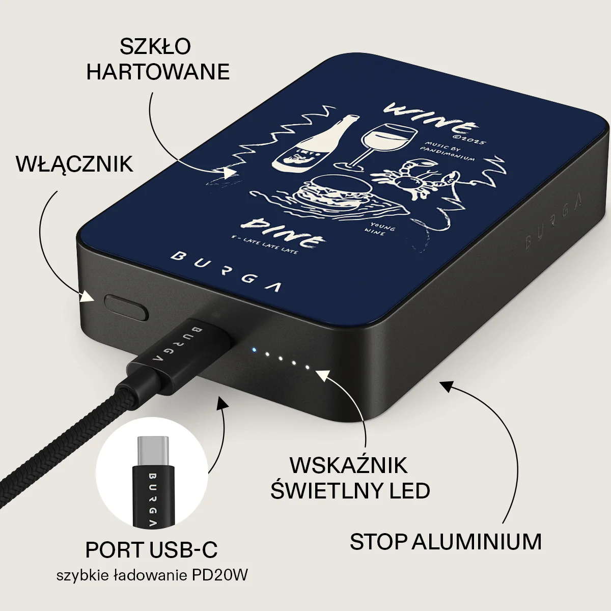 Wine & Dine - Magnetyczny power bank - Image 35