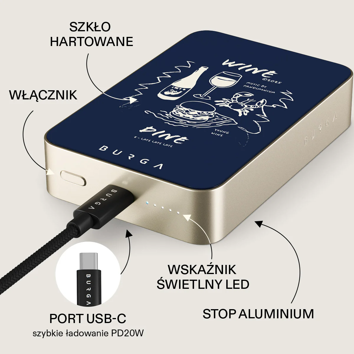 Wine & Dine - Magnetyczny power bank - Image 40