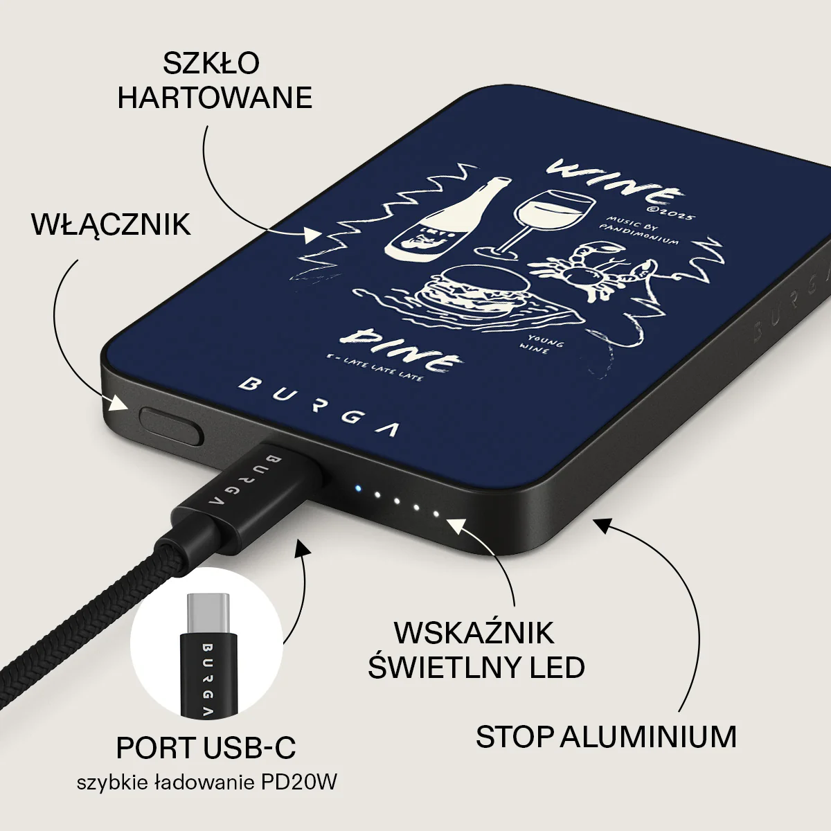 Wine & Dine - Magnetyczny power bank - Image 5