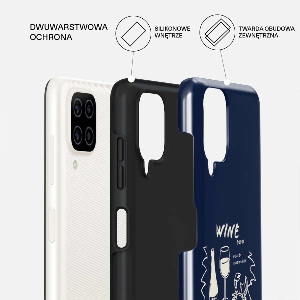 Wine & Dine - Samsung Galaxy A12 4G Etui - Image 2