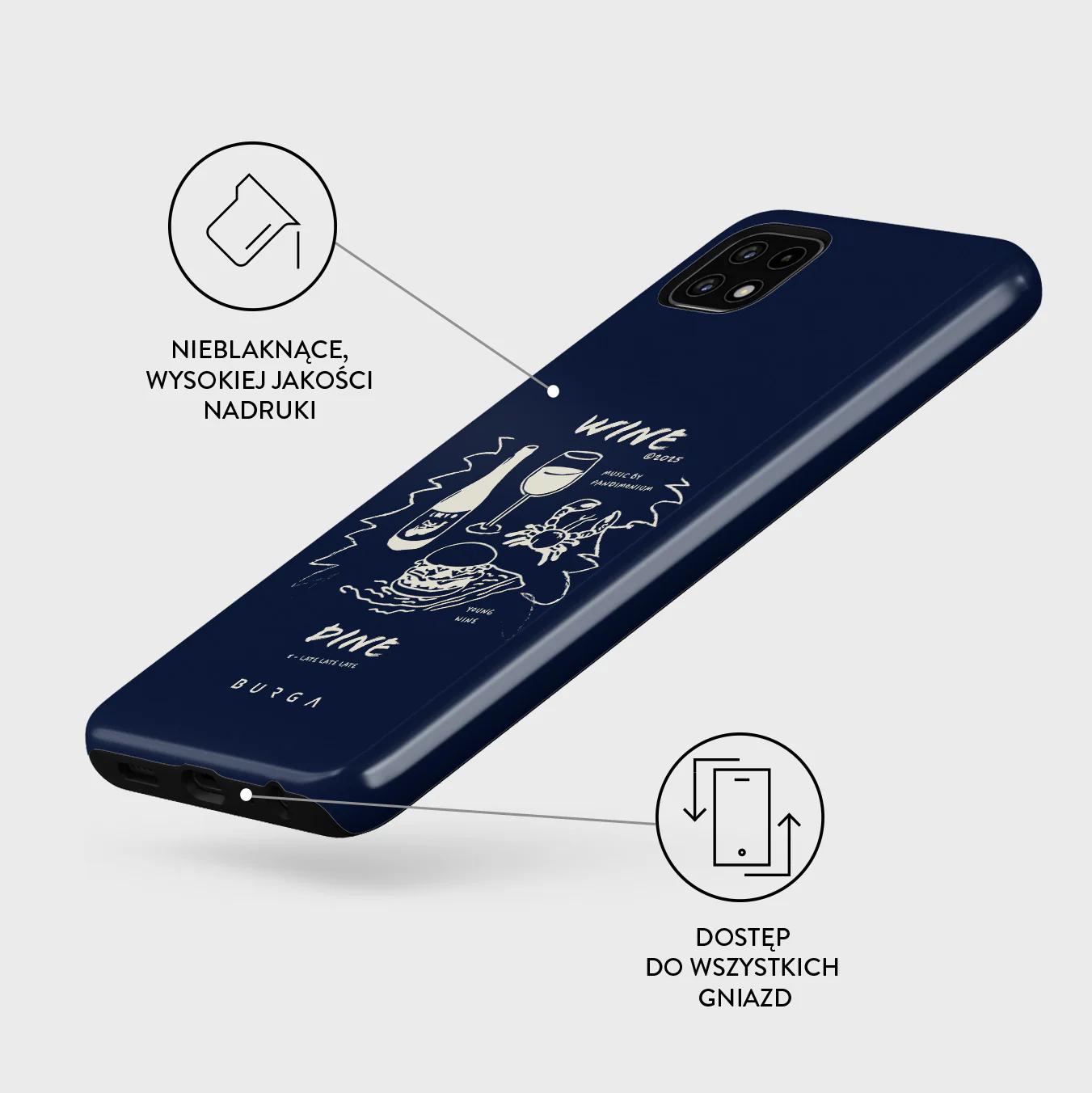 Wine & Dine - Samsung Galaxy A22 5G Etui - Image 3