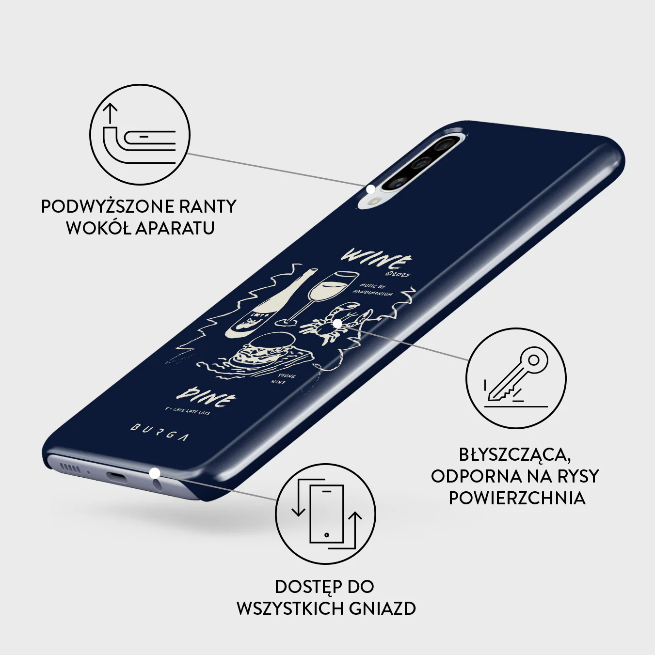 Wine & Dine - Samsung Galaxy A50 Etui - Image 3