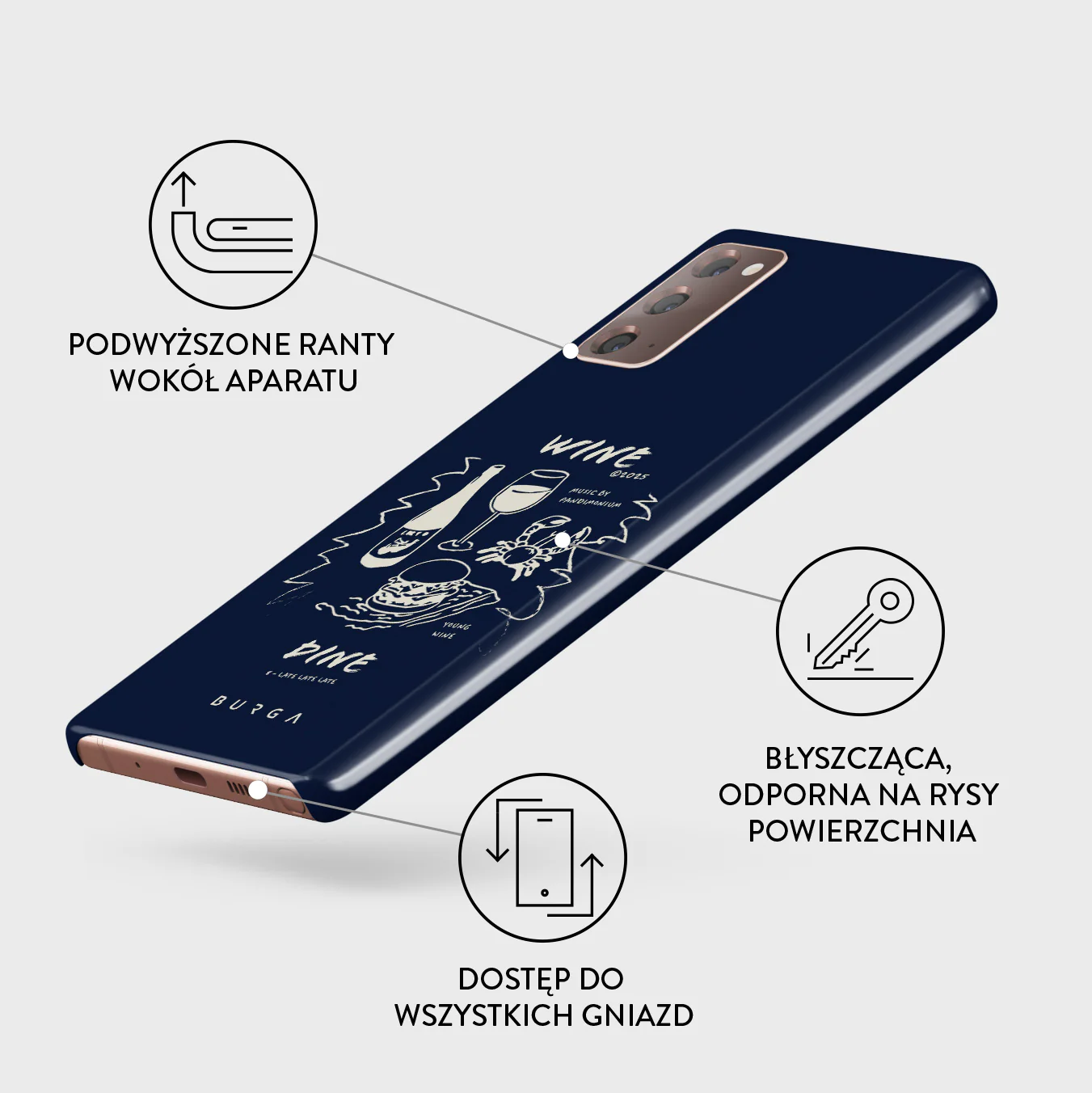 Wine & Dine - Samsung Galaxy Note 20 4G / 5G Etui - Image 3