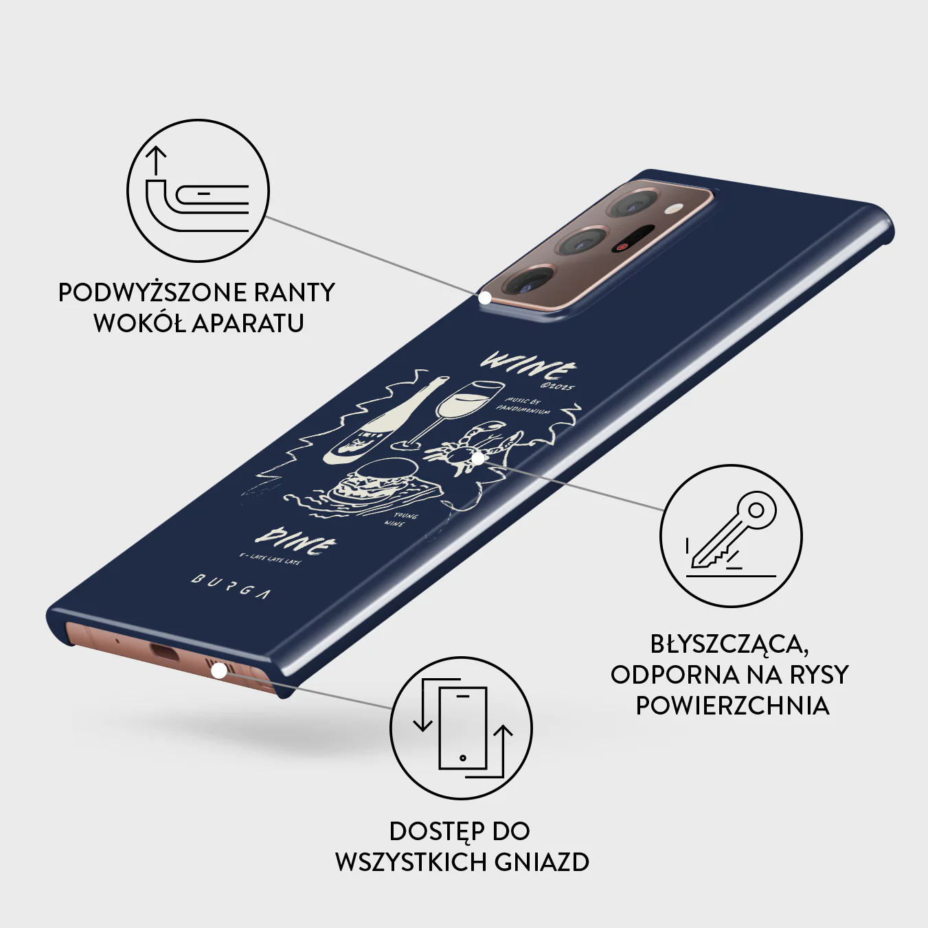 Wine & Dine - Samsung Galaxy Note 20 Ultra 4G / 5G Etui - Image 3