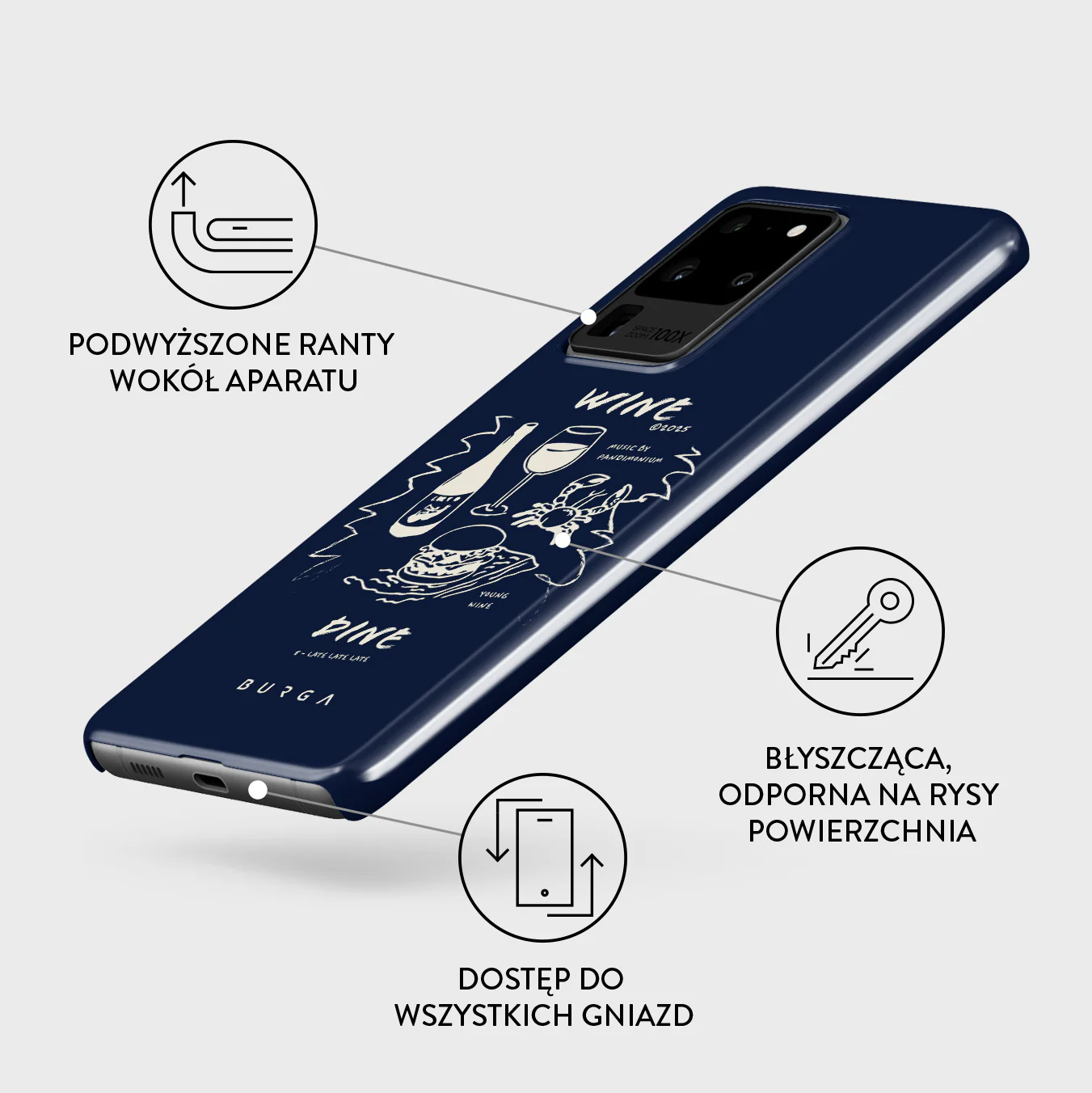 Wine & Dine - Samsung Galaxy S20 Ultra 4G / 5G Etui - Image 3