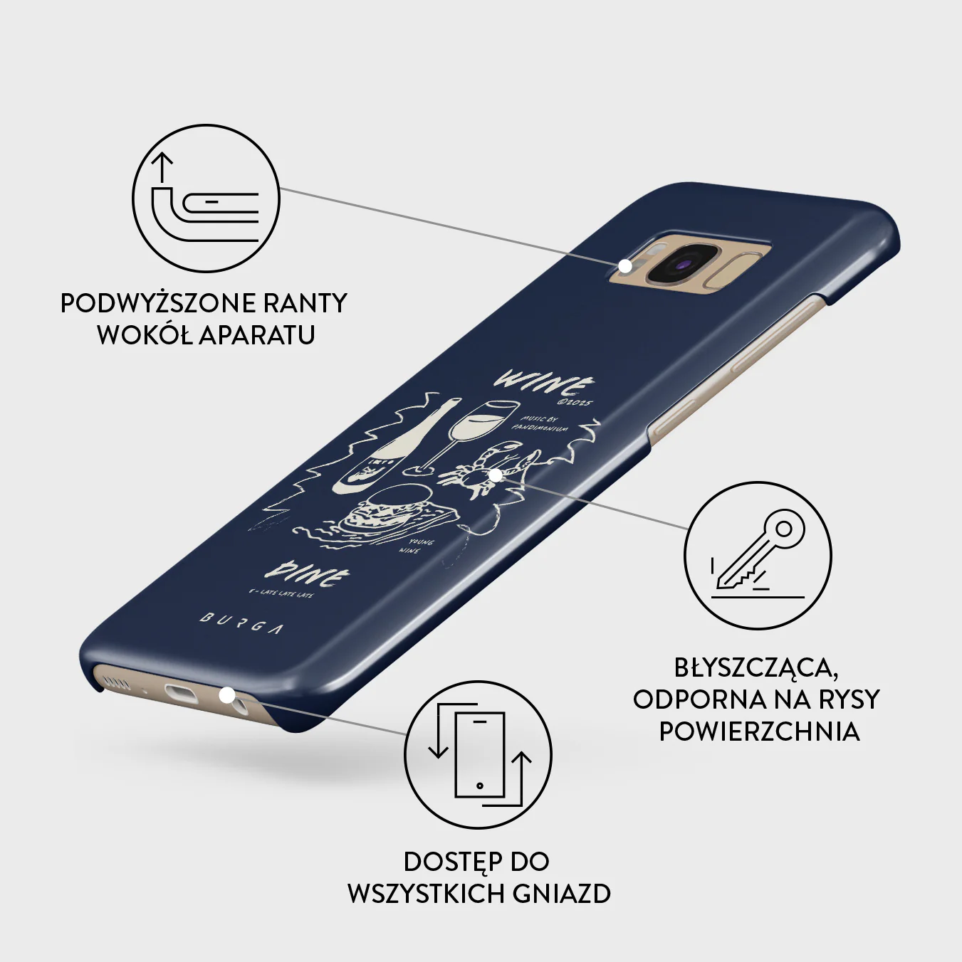 Wine & Dine - Samsung Galaxy S8 Etui - Image 3