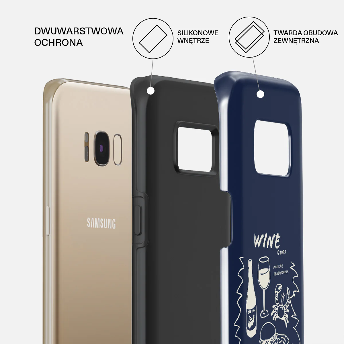Wine & Dine - Samsung Galaxy S8 Etui - Image 6