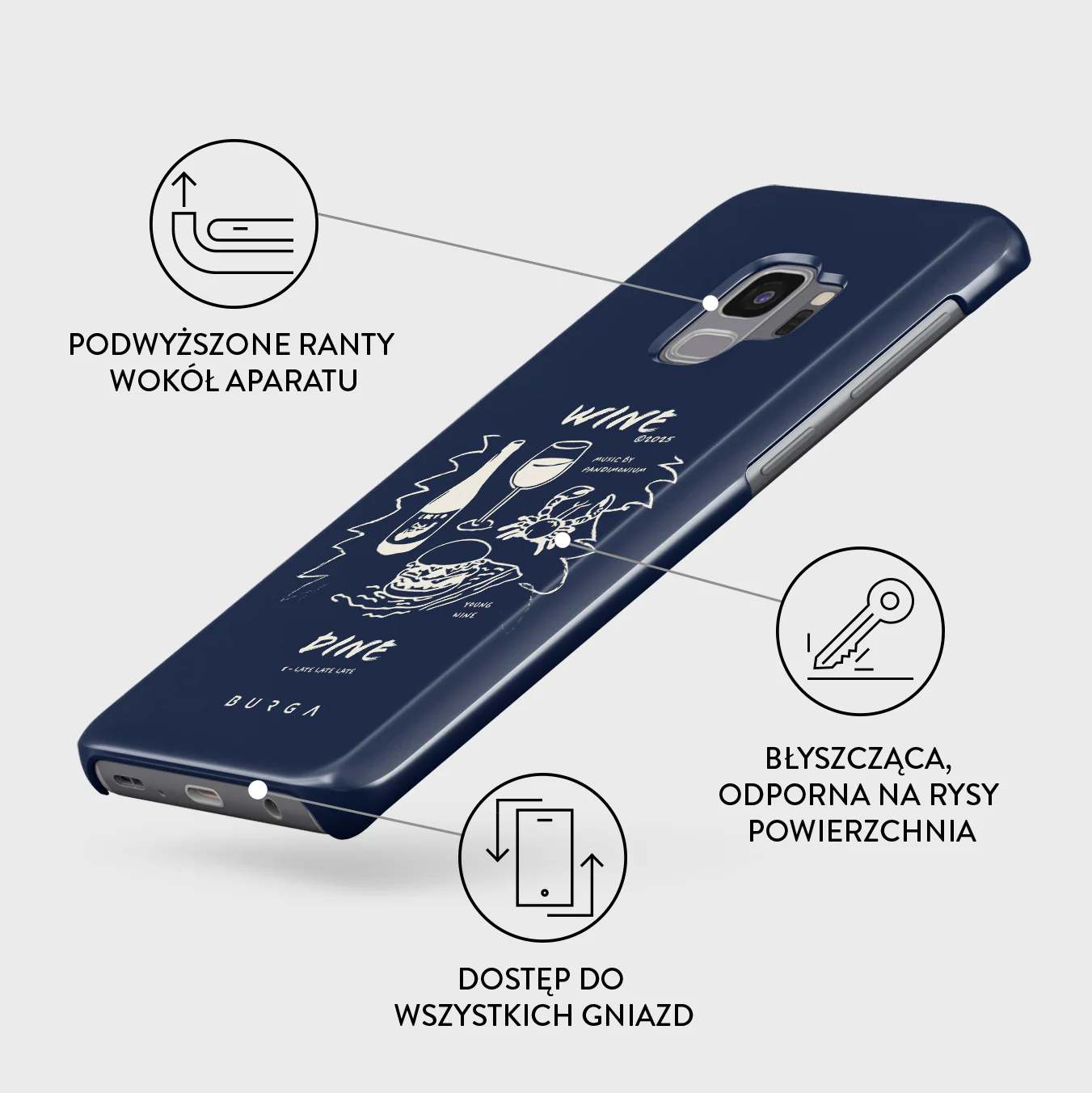Wine & Dine - Samsung Galaxy S9 Etui - Image 3