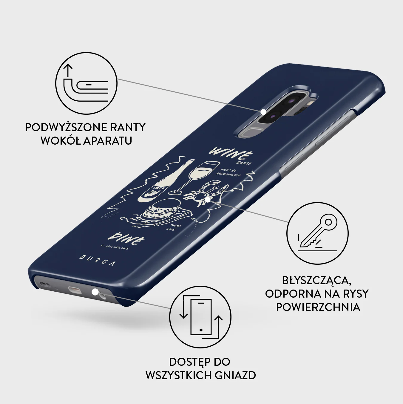 Wine & Dine - Samsung Galaxy S9 Plus Etui - Image 3