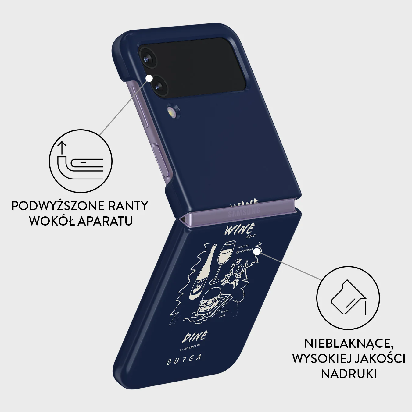 Wine & Dine - Samsung Galaxy Z Flip 4 Etui - Image 3