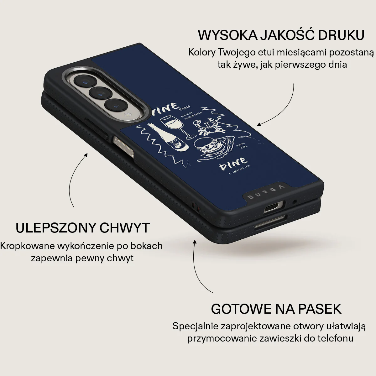 Wine & Dine - Samsung Galaxy Z Fold 4 Etui - Image 17
